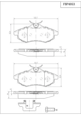 Brake Pad Set, disc brake (FBP4053)