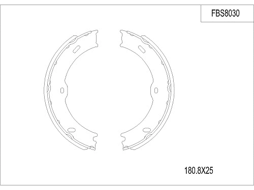 Brake Shoe Set (FBS8030)