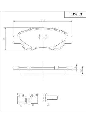 Brake Pad Set, disc brake (FBP4033)