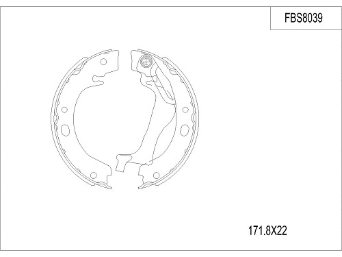 Brake Shoe Set (FBS8039)
