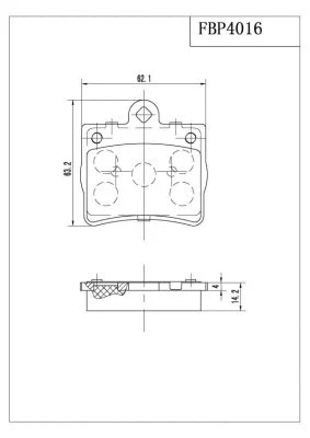 Brake Pad Set, disc brake (FBP4016)