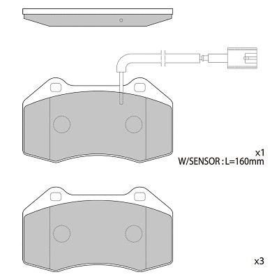 Brake Pad Set, disc brake (FBP4398)