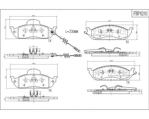 Brake Pad Set, disc brake (FBP4241)
