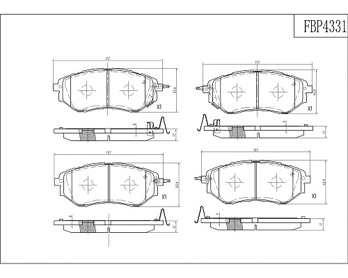 Brake Pad Set, disc brake (FBP4331)