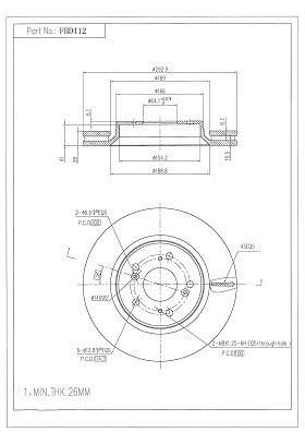 Brake Disc (FBD412)