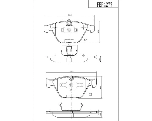 Brake Pad Set, disc brake (FBP4277)