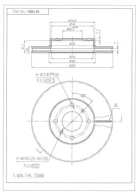 Brake Disc (FBD140)