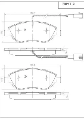Brake Pad Set, disc brake (FBP4112)