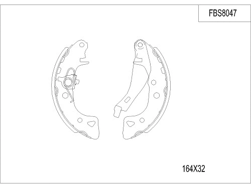 Brake Shoe Set (FBS8047)