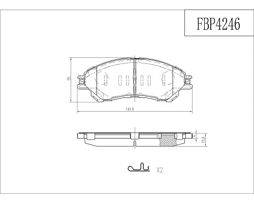 Brake Pad Set, disc brake (FBP4246)