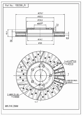 Brake Disc (FBD296L/H)