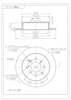 Brake Disc (FBD414)