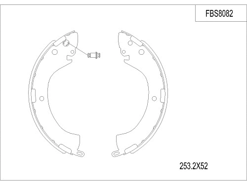 Brake Shoe Set (FBS8082)