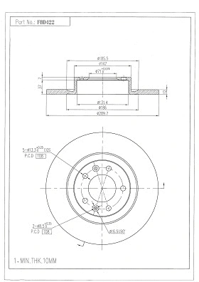 Brake Disc (FBD422)