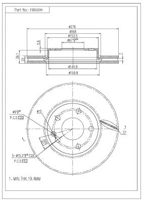 Brake Disc (FBD209)