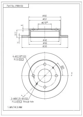 Brake Disc (FBD152)