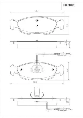 Brake Pad Set, disc brake (FBP4020)