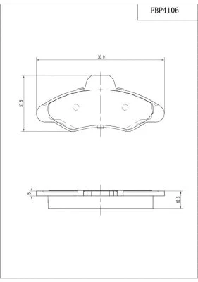 Brake Pad Set, disc brake (FBP4106)