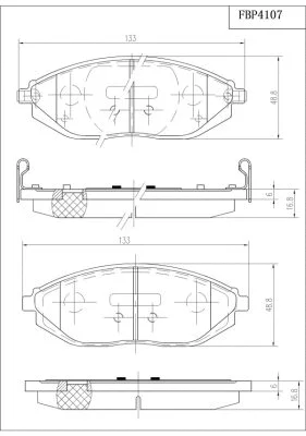 Brake Pad Set, disc brake (FBP4107)