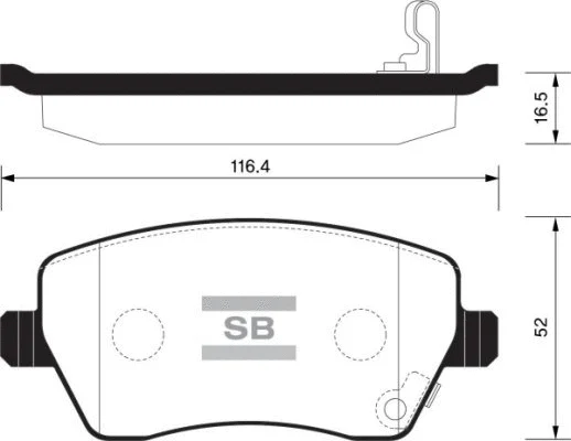 Brake Pad Set, disc brake (FBP1564)