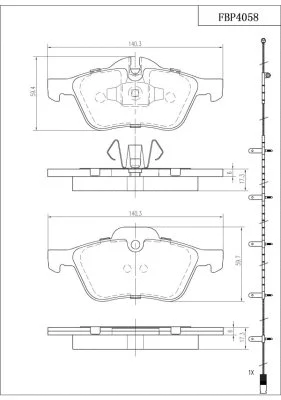 Brake Pad Set, disc brake (FBP4058)