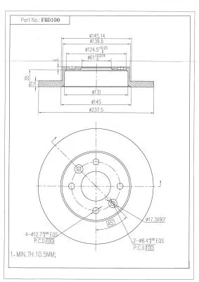 Brake Disc (FBD100)