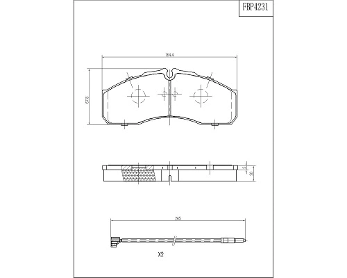 Brake Pad Set, disc brake (FBP4231)