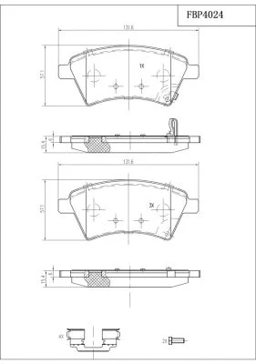 Brake Pad Set, disc brake (FBP4024)