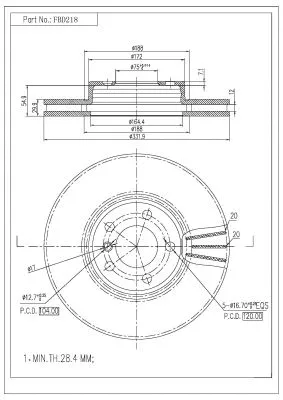 Brake Disc (FBD218)