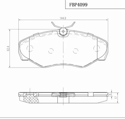 Brake Pad Set, disc brake (FBP4099)
