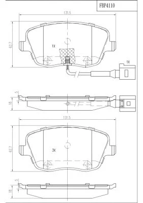 Brake Pad Set, disc brake (FBP4110)