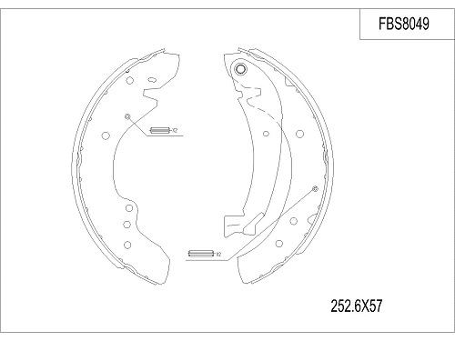 Brake Shoe Set (FBS8049)