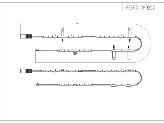 Warning Contact, brake pad wear (FES08)