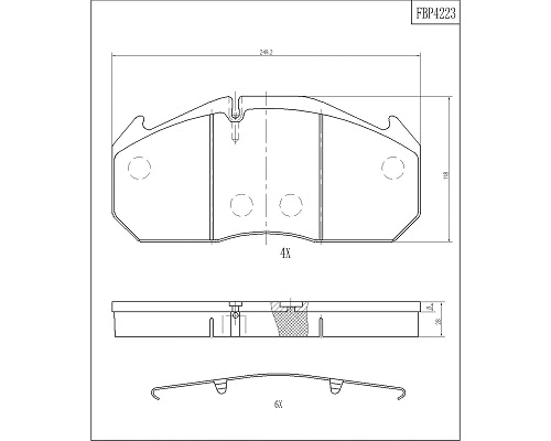 Brake Pad Set, disc brake (FBP4223)