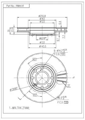 Brake Disc (FBD137)