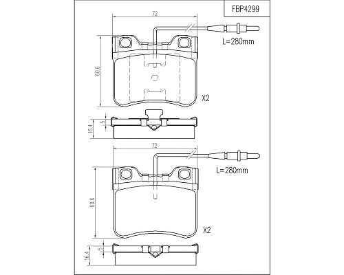 Brake Pad Set, disc brake (FBP4299)