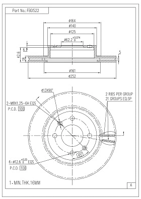 Brake Disc (FBD522)
