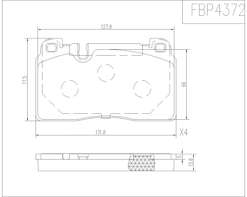 Brake Pad Set, disc brake (FBP4372)
