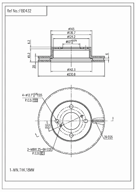 Brake Disc (FBD432)