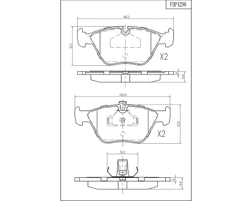 Brake Pad Set, disc brake (FBP4296)
