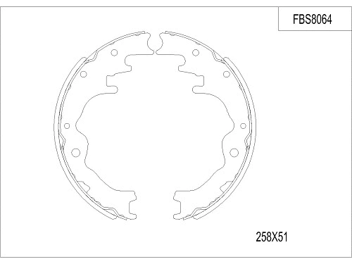 Brake Shoe Set (FBS8064)