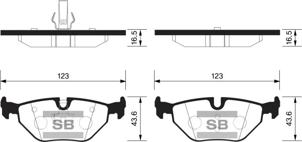 Brake Pad Set, disc brake (FBP2162)