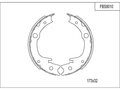 Brake Shoe Set (FBS8010)