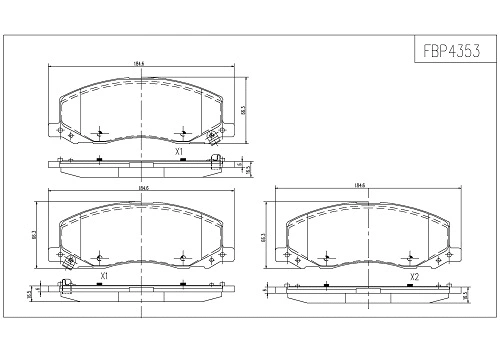 Brake Pad Set, disc brake (FBP4353)