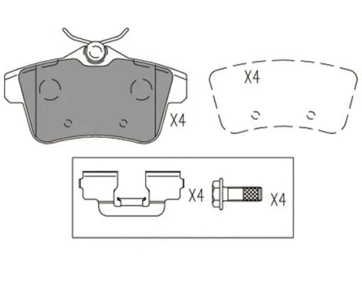 Brake Pad Set, disc brake (FBP4196)