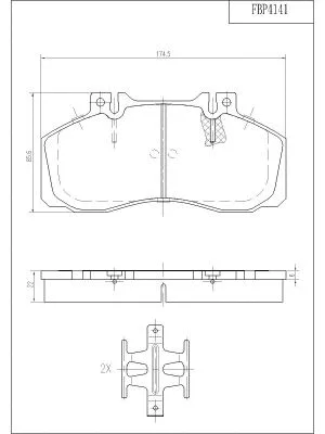 Brake Pad Set, disc brake (FBP4141)