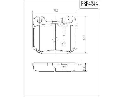 Brake Pad Set, disc brake (FBP4244)
