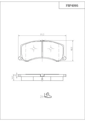 Brake Pad Set, disc brake (FBP4095)