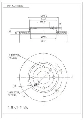Brake Disc (FBD130)