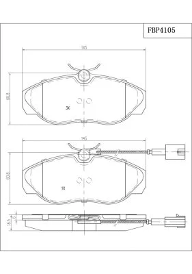 Brake Pad Set, disc brake (FBP4105)